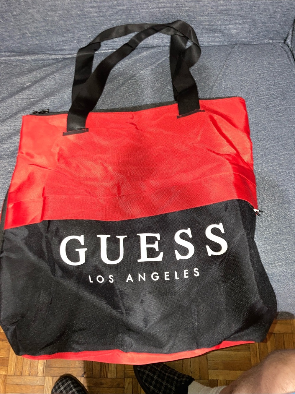 GUESS Red and Black Los Angeles Men's Tote